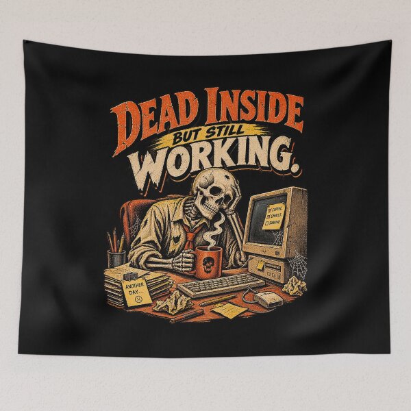 Item preview, The Overworked Skeleton – Retro Pulp Office Horror designed and sold by Anyshca.