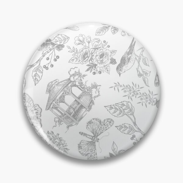 Item preview, Hand Drawn Victorian Garden in Gray designed and sold by KSimpson838.