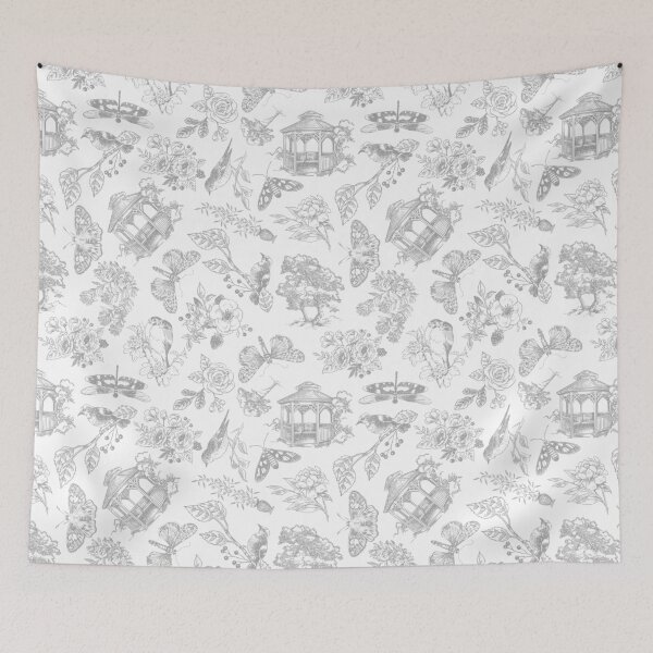 Item preview, Hand Drawn Victorian Garden in Gray designed and sold by KSimpson838.