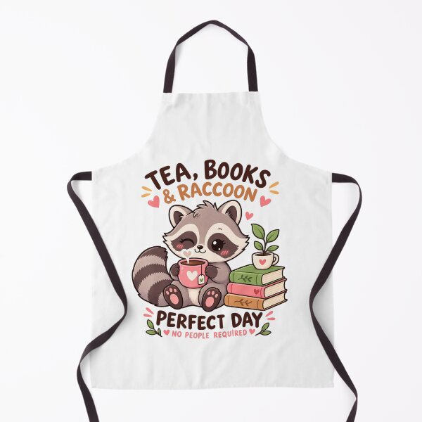 Item preview, Cute Raccoon Tea and Books – Cozy Kawaii Reader Funny Design designed and sold by JrNergal.