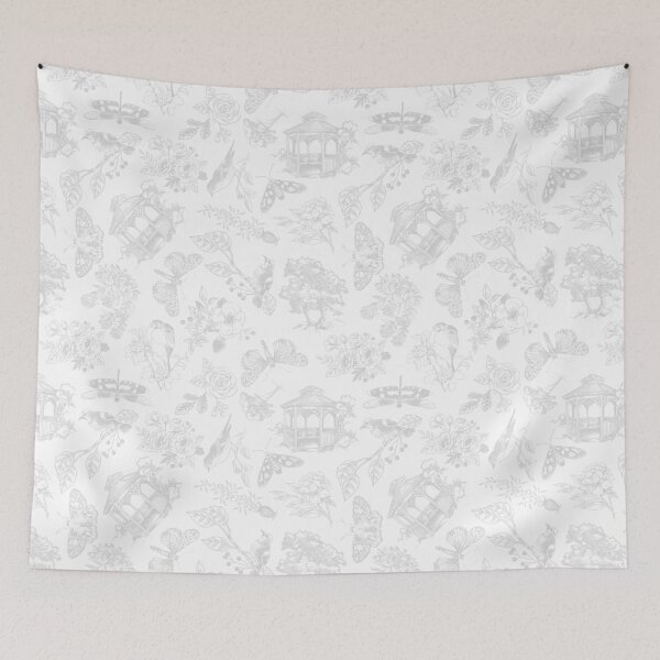 Item preview, Hand Drawn Victorian Garden in Light Gray designed and sold by KSimpson838.