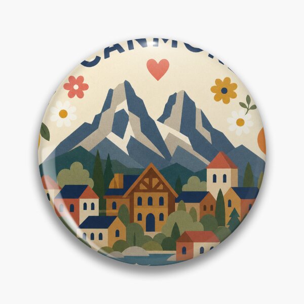 Item preview, Canmore Canada Travel Souvenir Modern Folk Art designed and sold by VisualArtsOasis.
