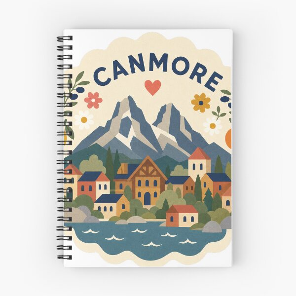 Item preview, Canmore Canada Travel Souvenir Modern Folk Art designed and sold by VisualArtsOasis.