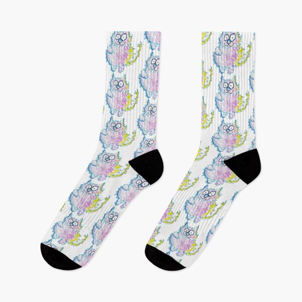 Item preview, Cute Pastel Cloud Cat Crayon Drawing designed and sold by MagicYana.