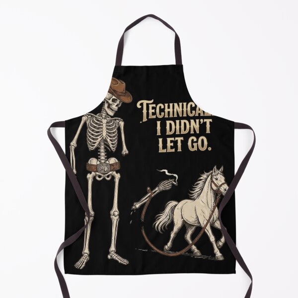 Item preview, Technically I Didn't Let Go Funny Skeleton Cowboy Horse designed and sold by designwiss.