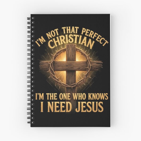 Item preview, I'm Not That Perfect Christian I Need Jesus Wooden Cross Crown of Thorns designed and sold by ChristianLife.