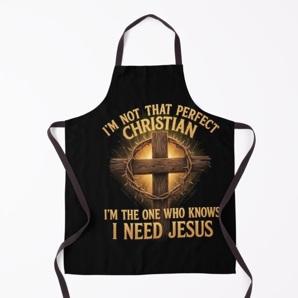 Item preview, I'm Not That Perfect Christian I Need Jesus Wooden Cross Crown of Thorns designed and sold by ChristianLife.