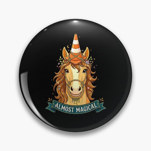Item preview, Almost Magical Funny Horse Traffic Cone Unicorn designed and sold by Rahamkshop.