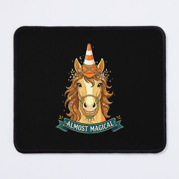 Item preview, Almost Magical Funny Horse Traffic Cone Unicorn designed and sold by Rahamkshop.
