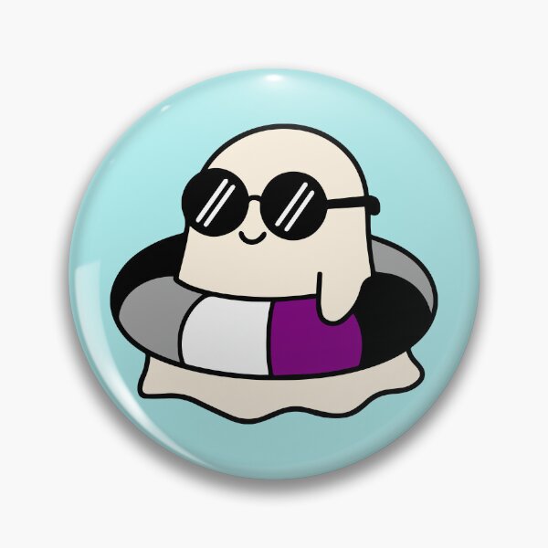 Item preview, Subtle Ace Pride Pool Float Summerween Kawaii Ghost designed and sold by Cannaxes Studio.