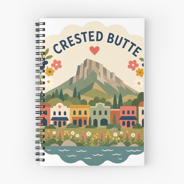 Item preview, Crested Butte USA Travel Souvenir Modern Folk Art designed and sold by VisualArtsOasis.