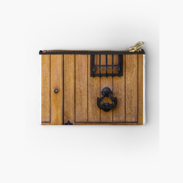 Item preview, Rustic Wooden Door With Black Iron Knocker And Small Window Grate Detail designed and sold by Nmallia.