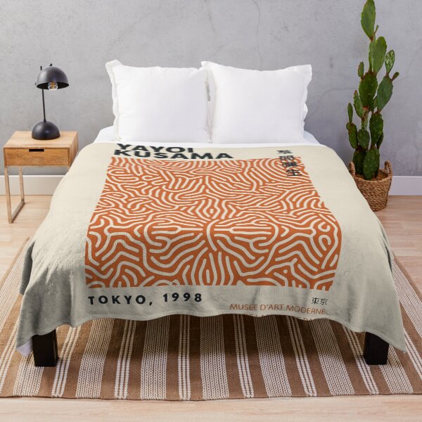 Item preview, Yayoi Kusama Orange Japandi Abstract designed and sold by Brendapaisi.