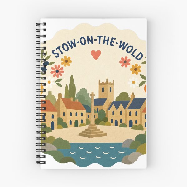 Item preview, Stow-on-the-Wold England Travel Souvenir Modern Folk Art designed and sold by VisualArtsOasis.