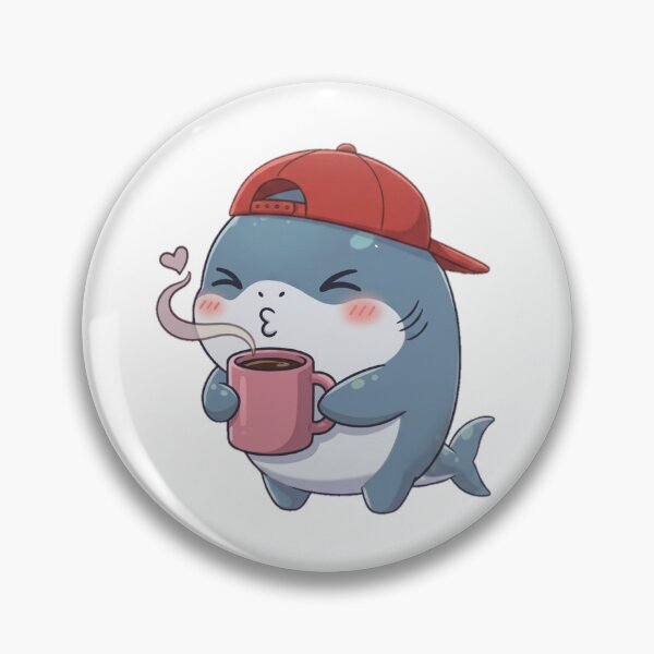 Item preview, Coffee Lovers Chibis Shark - National Coffee Day designed and sold by Nature's Chibis.