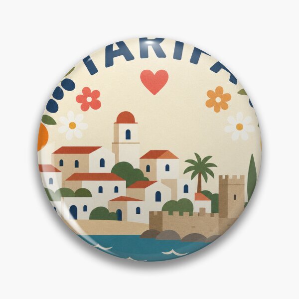 Item preview, Tarifa Spain Travel Souvenir Modern Folk Art designed and sold by VisualArtsOasis.