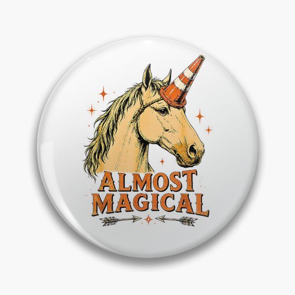 Item preview, Almost Magical Funny Horse Traffic Cone Unicorn designed and sold by Rahamkshop.