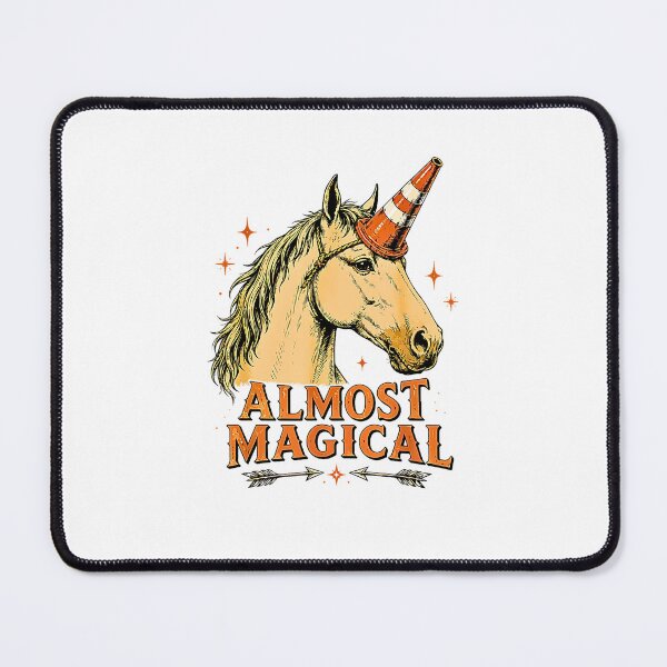 Item preview, Almost Magical Funny Horse Traffic Cone Unicorn designed and sold by Rahamkshop.