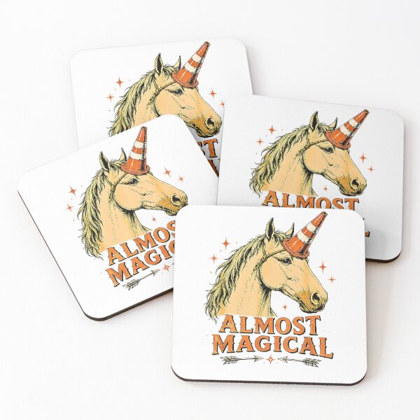 Item preview, Almost Magical Funny Horse Traffic Cone Unicorn designed and sold by Rahamkshop.
