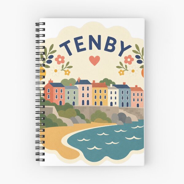 Item preview, Tenby Wales Travel Souvenir Modern Folk Art designed and sold by VisualArtsOasis.