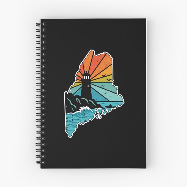 Item preview, Rumford Maine Map Lighthouse Retro Sunset Ocean designed and sold by gunaone-design.