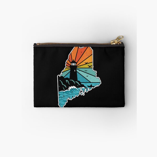 Item preview, Rumford Maine Map Lighthouse Retro Sunset Ocean designed and sold by gunaone-design.