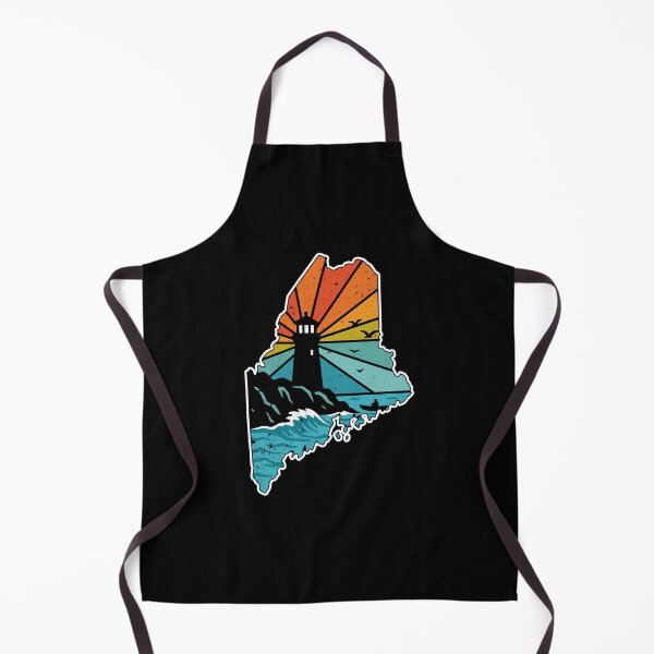 Item preview, Rumford Maine Map Lighthouse Retro Sunset Ocean designed and sold by gunaone-design.