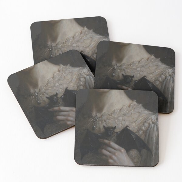 Item preview, Gothic Woman Holding Small Bat Painting designed and sold by DarkHolyQueen.