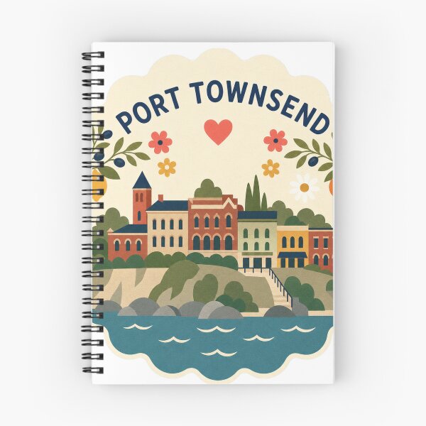 Item preview, Port Townsend USA Travel Souvenir Modern Folk Art designed and sold by VisualArtsOasis.