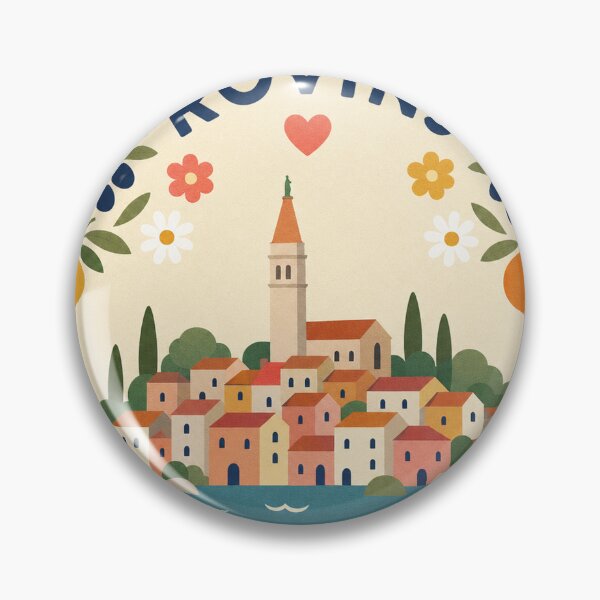 Item preview, Rovinj Croatia Travel Souvenir Modern Folk Art designed and sold by VisualArtsOasis.