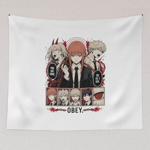 Item preview, Red Hair Controlling Chains Manga Panel Graphic designed and sold by sidki-SDK.