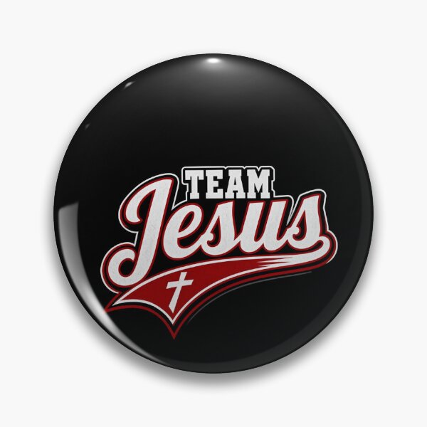 Item preview, Title: Team Jesus Baseball Script Typography Christian Cross Athletic designed and sold by ChristianLife.
