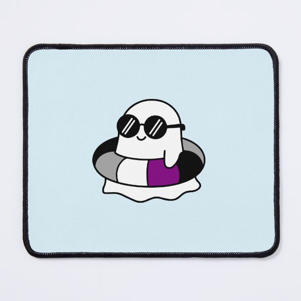Item preview, Kawaii Ghost on Asexual Pride Swimming Tube Summer Vibes designed and sold by Cannaxes Studio.