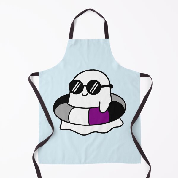 Item preview, Kawaii Ghost on Asexual Pride Swimming Tube Summer Vibes designed and sold by Cannaxes Studio.