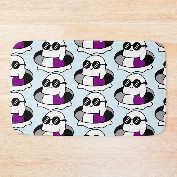 Item preview, Kawaii Ghost on Asexual Pride Swimming Tube Summer Vibes designed and sold by Cannaxes Studio.