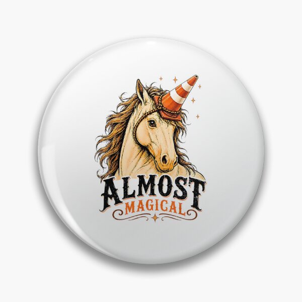 Item preview, Almost Magical Funny Horse Traffic Cone Unicorn designed and sold by Rahamkshop.