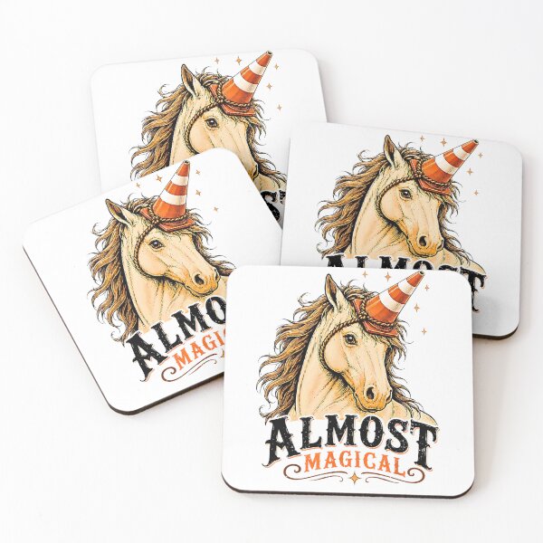 Item preview, Almost Magical Funny Horse Traffic Cone Unicorn designed and sold by Rahamkshop.
