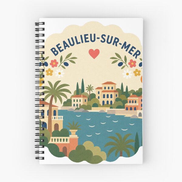 Item preview, Beaulieu-sur-Mer France Travel Souvenir Modern Folk Art designed and sold by VisualArtsOasis.