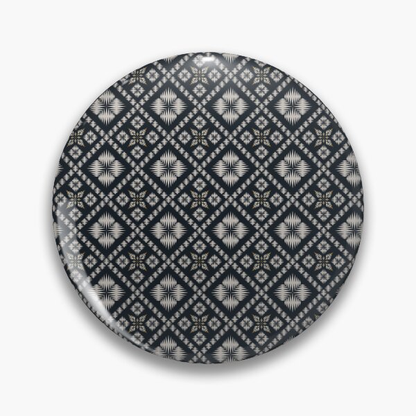 Item preview, Thai Ikat Botanical Seamless Pattern Black Gold Luxury Thai Diamond Leaf Motif Fabric Design designed and sold by KOPatternCo.