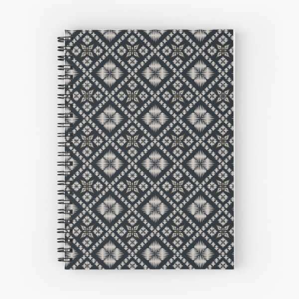 Item preview, Thai Ikat Botanical Seamless Pattern Black Gold Luxury Thai Diamond Leaf Motif Fabric Design designed and sold by KOPatternCo.