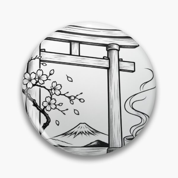 Artikelvorschau, Minimalistischer japanischer Kunstdruck mit Kaffeemotiv (Torii-Tor) entworfen und verkauft von KissatenLine.