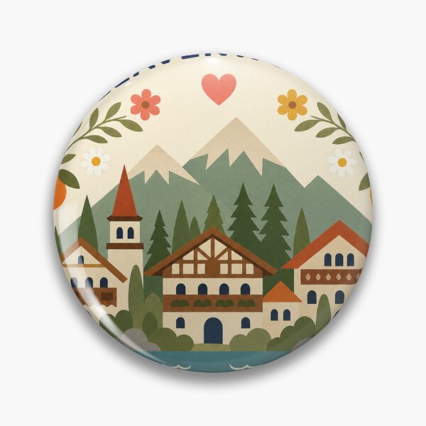 Item preview, Leavenworth USA Travel Souvenir Modern Folk Art designed and sold by VisualArtsOasis.