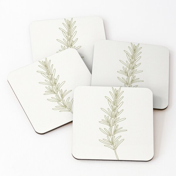 Item preview, Rosemary Sprig Line Art | Minimalist Earth Tone Botanical Print designed and sold by Zaramodo.