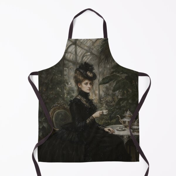 Item preview, Gothic Victorian Lady Drinking Tea In Conservatory designed and sold by DarkHolyQueen.