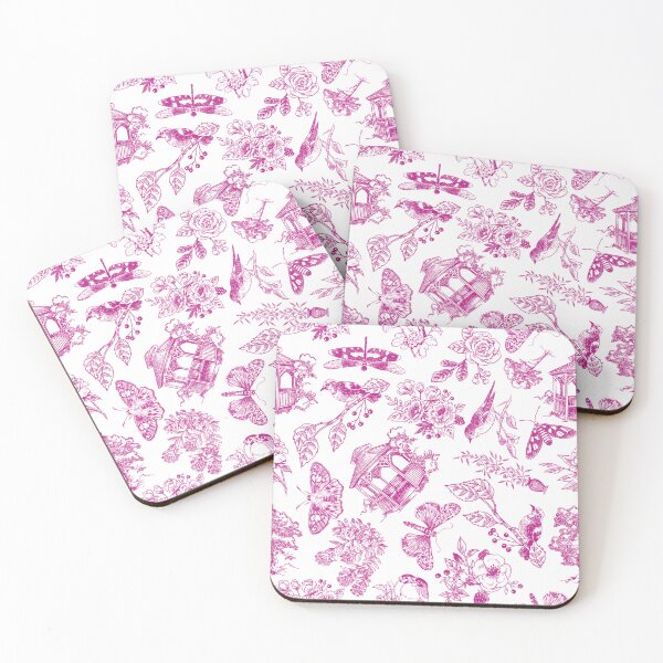 Item preview, Hand Drawn Victorian Garden in Dark Pink designed and sold by KSimpson838.
