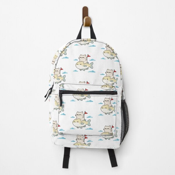 Item preview, Serious Cat Riding a Fish – Funny Cute Adventure Cat designed and sold by Mousy17.