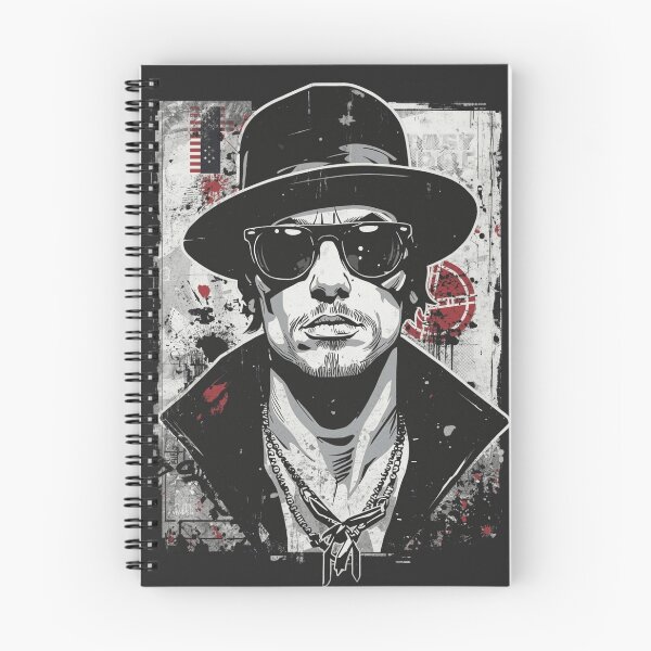 Item preview, Rockstar Outlaw Grunge Man Fedora Hat Graphic designed and sold by ERODED SELF.