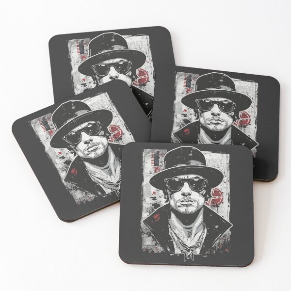 Item preview, Rockstar Outlaw Grunge Man Fedora Hat Graphic designed and sold by ERODED SELF.