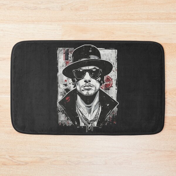 Item preview, Rockstar Outlaw Grunge Man Fedora Hat Graphic designed and sold by ERODED SELF.