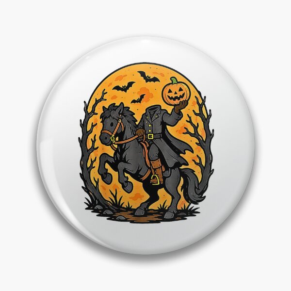 Artikelvorschau, Kopfloser Reiter, Kürbisreiter, gruseliges Halloween-Gothic-Design entworfen und verkauft von Rahamkshop.